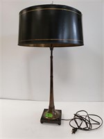 Vintage Black and Brass Table Lamp