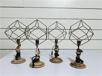 (4) Industrial Geometric Lamps