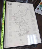 1987 Map of Korean War 1950-1953 w / Stats