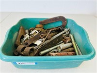 Tub of MISC Bolts, Pipe & MORE