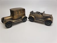 Two Antique Car Metal Banks, one Banthrico