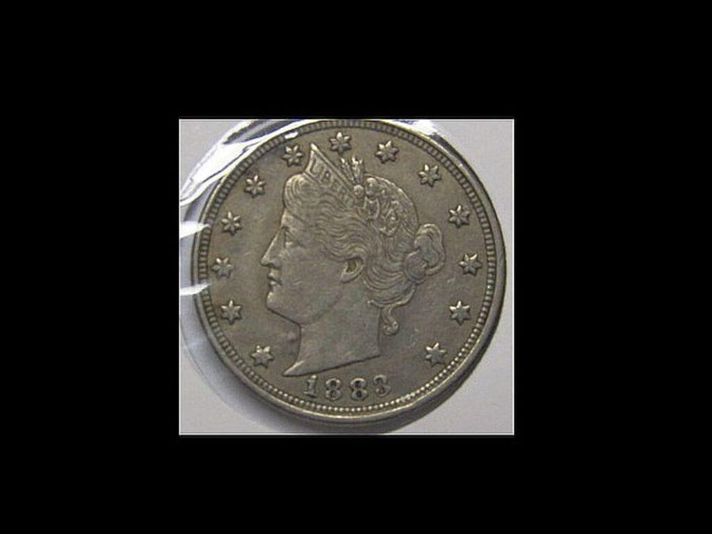 1883 V NICKEL - NO CENTS