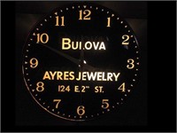 BULOVA AYER'S JEWELRY CLOCK - CASPER, WY. - NICE