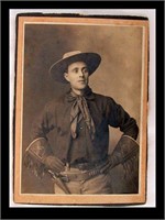 1907 OX RANCHO COWBOY CABINET CARD