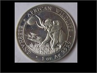 SILVER 1 OZ ROUND - AFRICAN ELEPHANT