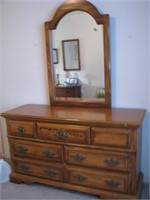 Oak dresser with mirror