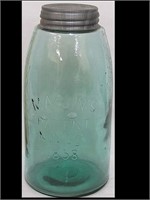 1858 QT. MASON CANNING JAR W/ ZINC LID