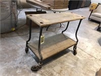 Industrial looking cart/table on casters