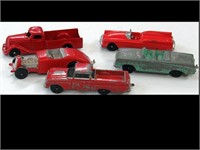 LOT OF 5 TOOTSIE TOY CARS - 5"