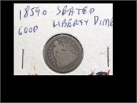 1859-O SEATED LIBERTY DIME