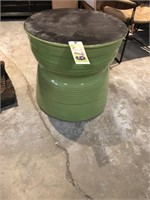 Green ceramic accent table base