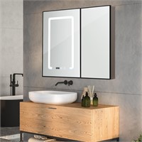 Wenqik LED Mirror Cabinet 25x27