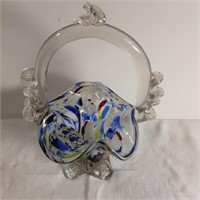 Murano glass basket