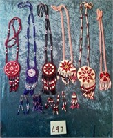 V - LO9T OF BEADED NECKLACES (L97)