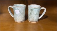 Pair of Peter's Pottery Jade Mugs