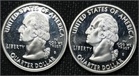(2) 1999 90% Silver Proof Washington Quarters