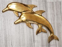 Brass Dolphins Wall Hanging