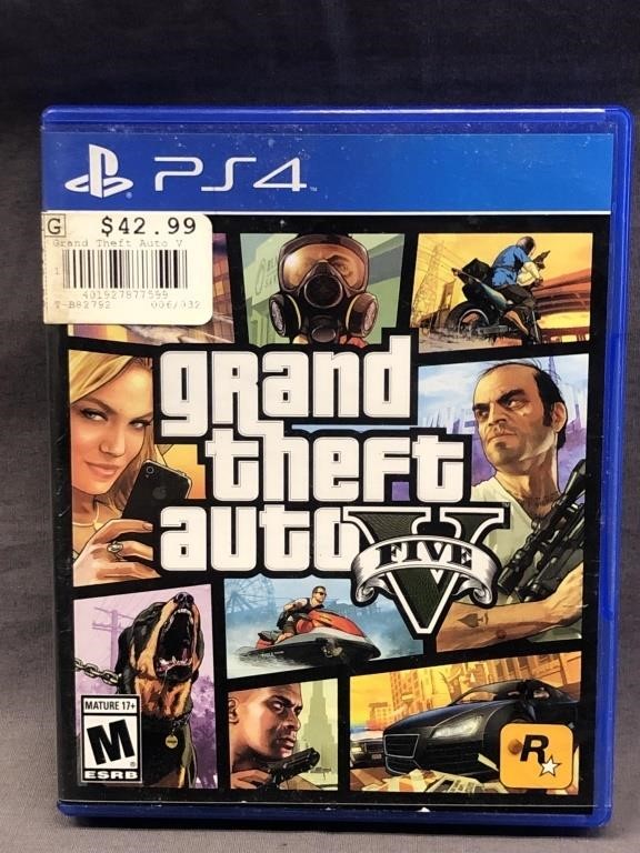 PS4 GRAND THEFT AUTO DISC WITH CASE