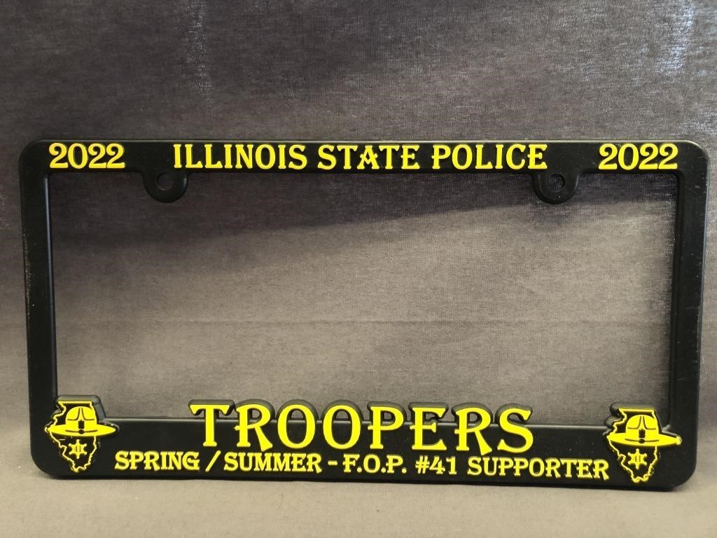 2022 ILLINOIS STATE POLICE LICENSE PLATE HOLDER
