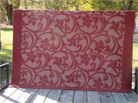 Red Spring Breeze Area Rug