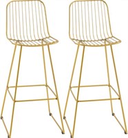 Set of 2 Metal Wire Bar Height Barstools - 30in