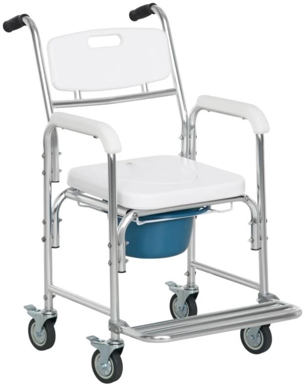 3-in-1 Shower Commode Wheelchair