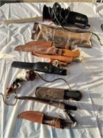 Knives including American angler, electric knife.