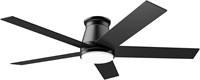 Wurzee 52'' Black Flush Mount Fan