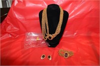 Necklace, bracelet, earrings- Maria deRado