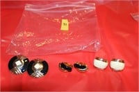 3 Pairs of earrings- clip on--R