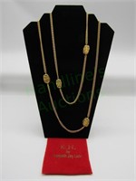 Kenneth Jay Lane Signed 49"  Rope Chain Necklace