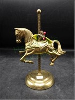 Vintage Enesco Brass Carousel Horse