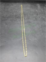 36" Sterling Gold Tone Twisted Chain Necklace