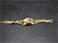 Spats Cabochon Jeweled Watch Bracelet