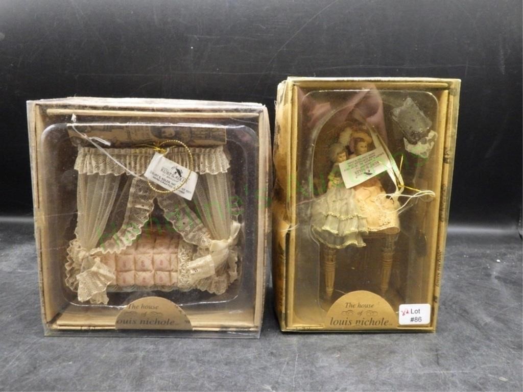 Two Louis Nichole Kurt Adler Ornaments IOB