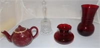 Ruby Red / Teapot / Bell