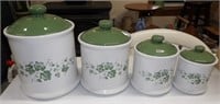 Corelle Ivy Pattern Canister Set