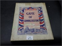 Vintage Game of Administrations Card Game