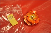 Orange flower brooch/pin "Original by Robert"