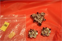 Brooch with matching earrings