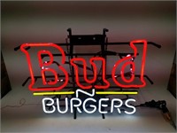 Bud and Burgers Neon Advertising Sign