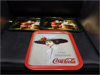 Coca-Cola Serving Trays x 3