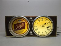 1972 Schlitz Lighted Hanging Clock Sign