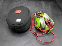 Lime Green Beats by Dr. Dre in Zippered Case