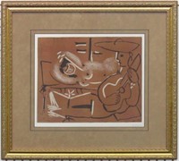 FEMME COUCHEE PRINT PLATE SIGN BY PABLO PICASSO