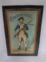 Vintage Tin Continental Insurance Company Advertis