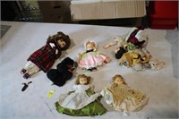 Vintage dolls, doll pieces