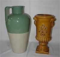 2 Large glazzed jugs, vases