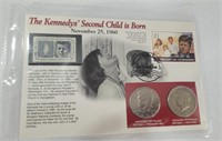 Uncirculated 1979 Kennedy Half Dollar & Stamp