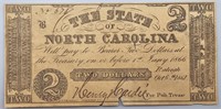 1861 Confederate North Carolina $2
